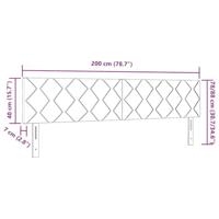 Hoofdbord met LED -striplichten Verstelbaar Taupe 200 cm Stof - thumbnail