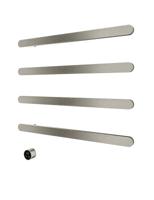 Hotbath &MORE set van 4 rails RASS80 SOFT SQUARE 80 cm met separate schakelaar en inbouw element Geborsteld Nikkel (RASS80-4GN) - thumbnail