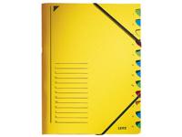 Leitz bureau sorteermap, karton, ft A4, 12 tabs, geel - thumbnail