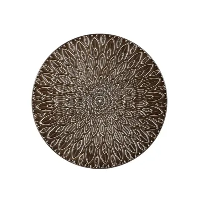 PTMD Wanddecoratie Milagros Metaal Bruin Ø60cm PTMD Wanddecoratie Milagros Metaal Bruin Ø60cm