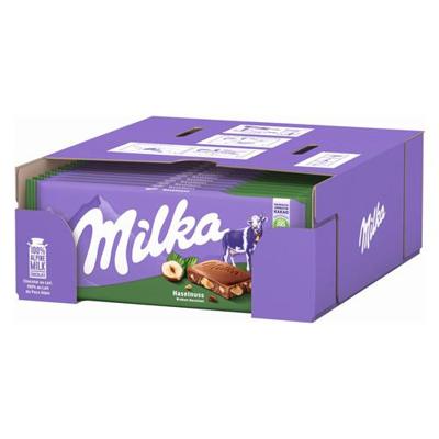 Milka - Hazelnoot (gebroken) - 22x 100g Milka - Hazelnoot (gebroken) - 22x 100g