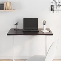 Tafelblad natuurlijke rand 80x40x2 cm eikenhout donkerbruin - thumbnail