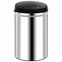 VidaXL Prullenbak met automatische sensor 30 l roestvrij staal - thumbnail