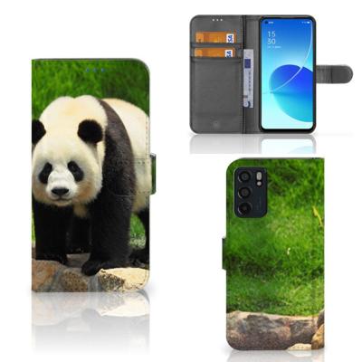 OPPO Reno6 5G | Telefoonhoesje | Met pasjeshouder | Panda OPPO Reno6 5G | Telefoonhoesje | Met pasjeshouder | Panda