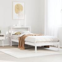 Bedframe zonder matras massief grenenhout wit 75x190 cm - thumbnail