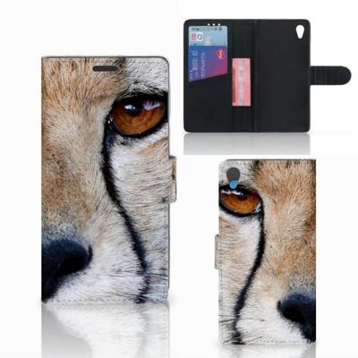 Sony Xperia Z3 | Telefoonhoesje | Met pasjeshouder | Cheetah
