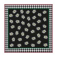 Tiroler sjaal edelweis zwart - thumbnail