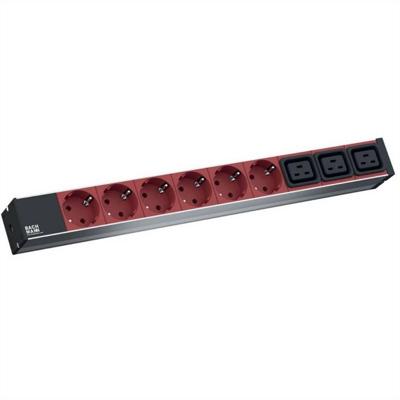 Bachmann 800.2333 19 inch Stekkerdoos voor patchkast 1 HE Geaarde contactdoos Vast inbouw Grijs, Zwart, Rood Bachmann 800.2333 19 inch Stekkerdoos voor patchkast 1 HE Geaarde contactdoos Vast inbouw Grijs, Zwart, Rood