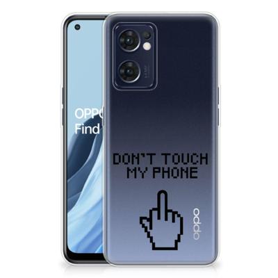 OPPO Reno 7 5G | Find X5 Lite Silicone-hoesje Finger Don't Touch My Phone OPPO Reno 7 5G | Find X5 Lite Silicone-hoesje Finger Don't Touch My Phone