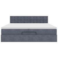 Ottoman bed met matrassen en LED's 200x200cm fluweel - thumbnail