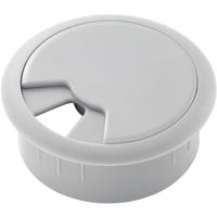 TRU COMPONENTS WP50BK Kabeldoorvoering Voor werkblad Montagegat: 50 mm ABS Grijs 1 stuk(s) - thumbnail