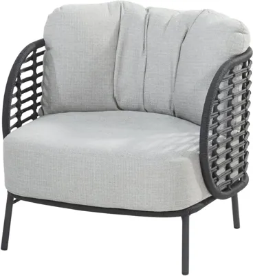 Loungestoel Fabrice antracite incl. 2 kussens | 4 Seasons Outdoor