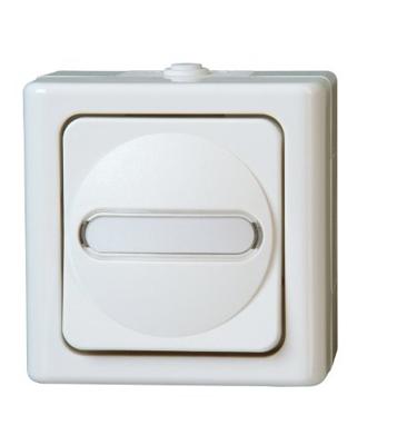 Kopp 560602007 BlueElectric Compleet Uitschakelaar, Wisselschakelaar spatwaterdicht Arctisch-wit 1 stuks 1 stuk(s)