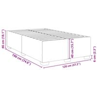 Bedframe zonder matras 120x200 cm stof donkerbruin - thumbnail
