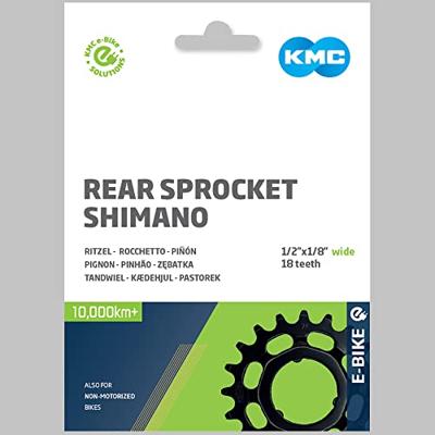 Shimano Kmc tandwiel wide 18t achter zwart - thumbnail