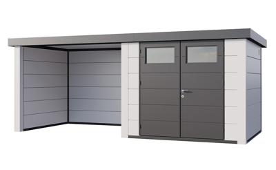 Telluria | Tuinhuis Classico 2724 met Overkapping Lounge Small | Links | Wit