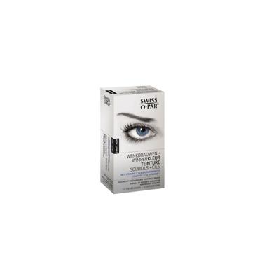 Swiss o-Par Wenkbrauwen + wimperkleur zwart (1 Set)