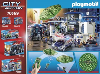 PLAYMOBIL - 70569 - Politie Politiehelikopter en parachutist