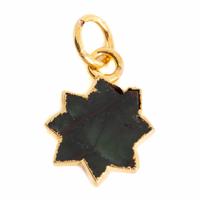 Edelsteen Hanger Smaragd (gekleurd) Zon - Verguld - 12 mm - thumbnail