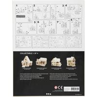 Creativ Company 3d houten constructie set, huis met balkon, afm 15,8x17,5x19,5, 1 stuk - thumbnail