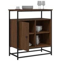 Dressoir 69x35x80 cm bewerkt hout bruin eikenkleur - thumbnail
