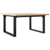 Salontafel O-frame 90x90x45,5 cm grenenhout en gietijzer - thumbnail