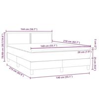 Boxspring met matras en LED fluweel zwart 140x210 cm - thumbnail