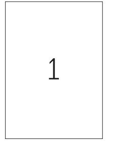 Etiket Office 210x297mm 100 stuks Etiket Office 210x297mm 100 stuks