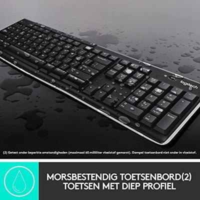 Logitech MK270 Draadloos Toetsenbord en Muis QWERTY Toetsenbord Zwart - thumbnail