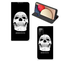 Mobiel BookCase Samsung Galaxy M02s | A02s Skull Eyes - thumbnail