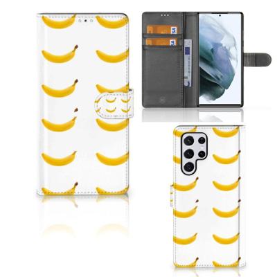 Samsung Galaxy S22 Ultra | Book Cover | Banana | Portemonnee hoesje Samsung Galaxy S22 Ultra | Book Cover | Banana | Portemonnee hoesje