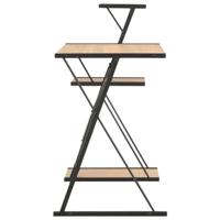 Bureau met schap 116x50x93 cm zwart en eikenkleurig - thumbnail