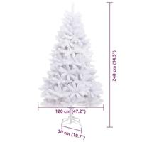 VidaXL Kunstkerstboom met 300 led wit 240 cm pvc en metaal - thumbnail