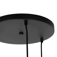 QAZQA Retro hanglamp zwart met helder glas rond 3-lichts - Eclipse - thumbnail