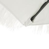 Parasol met stalen paal 246x246x230 cm wit - thumbnail