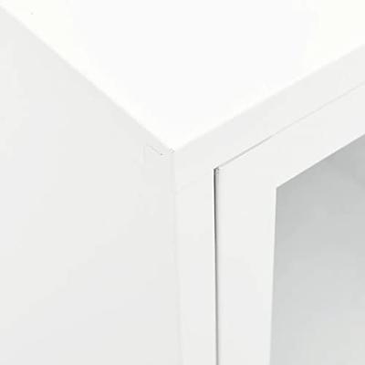 Tv-meubel 105x35x52 cm staal en glas wit