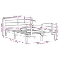 Bedframe met hoofdeinde zonder matras 160x200 cm wit - thumbnail