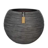 Capi Nature Rib NL bol 62x48cm bloempot antraciet - thumbnail