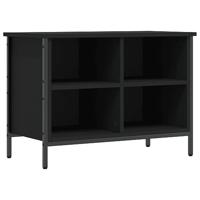 VidaXL Schoenenkast 69x35x50 cm bewerkt hout zwart - thumbnail
