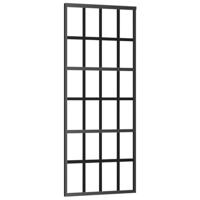 Schuifdeur met beslagset 76x205 cm ESG glas zwart - thumbnail