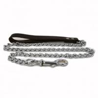 Kettinglijn Leder Zwart 110cm x 20mm / 4,0mm - thumbnail