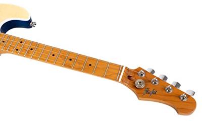 Flight Rock Series Pathfinder Tenor Transparent Blue elektrische solid body ukelele met gigbag - thumbnail