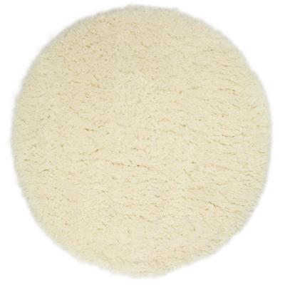 Floki - Hoogpolig Vloerkleed - Wit-Ø 120 cm