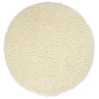 Floki - Hoogpolig Vloerkleed - Wit-Ø 120 cm - thumbnail