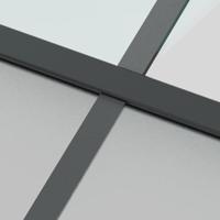 VidaXL Schuifdeur 76x205 cm gehard glas en aluminium zwart - thumbnail