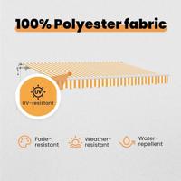 VidaXL Inklapbaar zonnescherm geel 250 x 200 cm stof - thumbnail