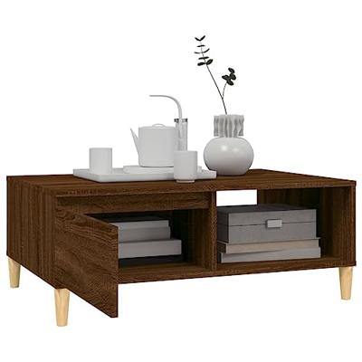 Salontafel 90x60x35 cm bewerkt hout bruin eikenkleur