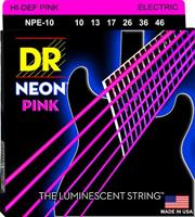 DR Strings NPE-10 Hi-Def Neon Pink Medium 10-46 elektrische gitaarsnaren - thumbnail