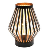 JHY Design Metalen LED Tafellamp 17.5x22 cm Brons/Zwart - thumbnail