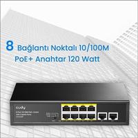 Cudy FS1010P netwerk-switch Fast Ethernet (10/100) Power over Ethernet (PoE) Zwart - thumbnail